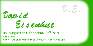 david eisenhut business card